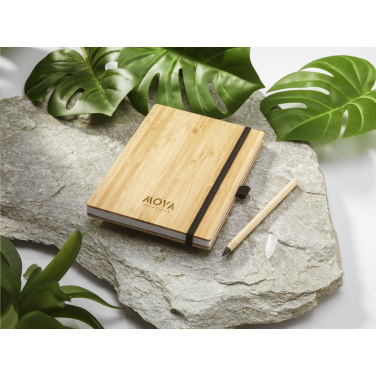 Logotrade liikelahja tuotekuva: BambooPlus Paper Notebook A5 - Inkless Pen