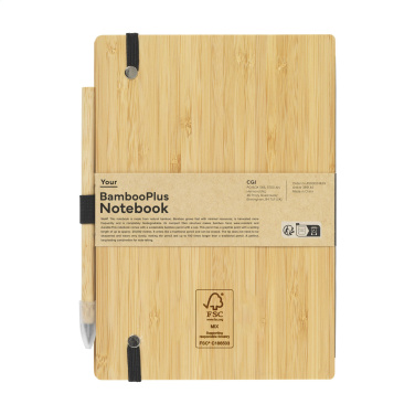 Logo trade mainoslahjat ja liikelahjat kuva: BambooPlus Paper Notebook A5 - Inkless Pen