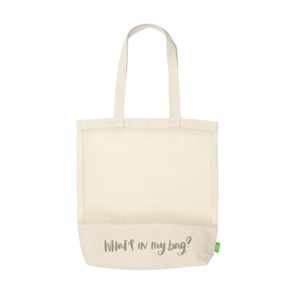 Logo trade liikelahja kuva: Natura Organic Mesh Shopper (180 g/m²) ostoskassi