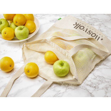 Logotrade mainoslahja tuotekuva: Natura Organic Mesh Shopper (180 g/m²) ostoskassi