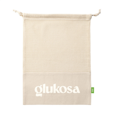 Logotrade mainoslahja ja liikelahja kuva: Natura Organic GOTS Mesh Bag (120 g/m²) hedelmäpussi