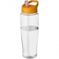 H2O Active® Tempo 700 ml sportinis buteliukas su snapeliu su dangteliu, Skaidrus / oranžinis