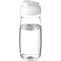 H2O Active® Pulse 600 ml sportinis buteliukas su atverčiamu dangteliu, Skaidrus/baltas