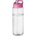 H2O Active® Vibe 850 ml sportinis buteliukas su snapeliu su dangteliu, Skaidrus / rožinis