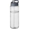 H2O Active® Vibe 850 ml sportinis buteliukas su snapeliu su dangteliu, Skaidri / Storm pilka