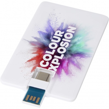 Logotrade reklaminiai produktai nuotrauka: Duo plonas 64 GB USB diskas su Type-C ir USB-A 3.0