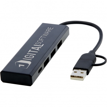 Logotrade verslo dovanos nuotrauka: Rise RCS perdirbto aliuminio USB 2.0 šakotuvas