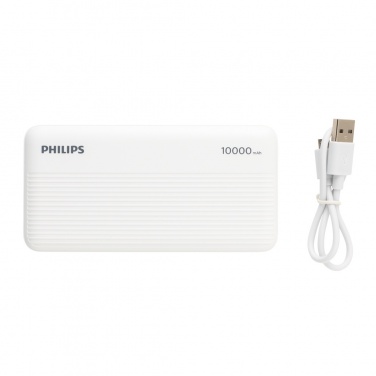 Logotrade verslo dovanos nuotrauka: Philips 10 000 mAh plonas maitinimo blokas