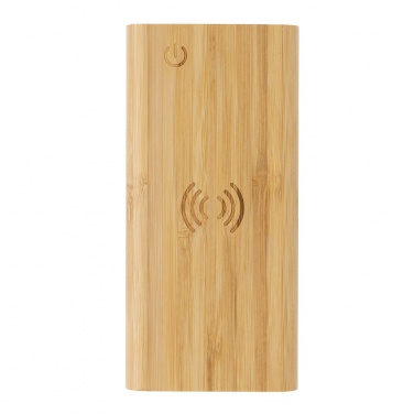 Logotrade dovana nuotrauka: Bamboo 8.000 mAh 5W belaidis maitinimo blokas