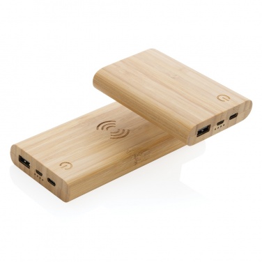 Logotrade dovana nuotrauka: Bamboo 8.000 mAh 5W belaidis maitinimo blokas