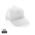 Impact AWARE™ Brushed rctton 5 panel trucker cap, 190gr, baltas