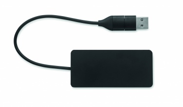 Logotrade reklaminiai produktai nuotrauka: 3 prievadų USB šakotuvas su 20 cm laidu