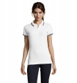 PASADENA moteriškas polo 200g, Balta/navy