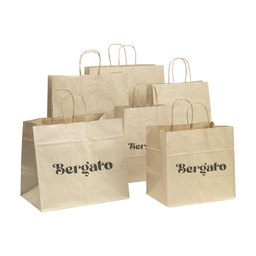 Logotrade verslo dovanos nuotrauka: Leaf It Bag Platus perdirbtas žolės popierius (90 g/m²) M