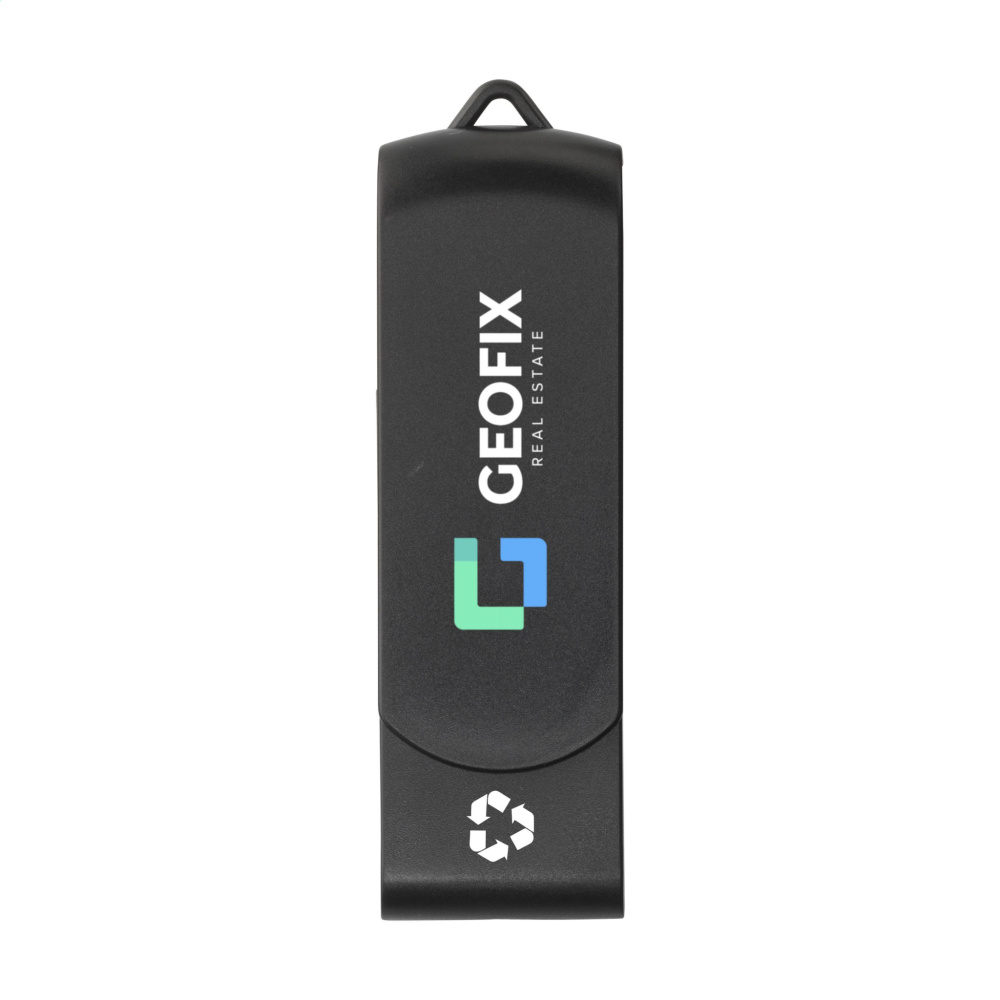 Logotrade verslo dovanos nuotrauka: USB Twist Recycle 64 GB