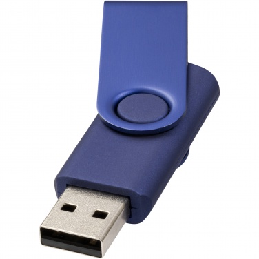 : Pagriežams metālisks 4 GB USB zibatmiņas disks