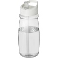 Sporta pudele H2O Active® Pulse 600 ml snīpi ar vāku, Caurspīdīgs / Balts