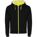 Fuji unisex sviedru jaka, Vienkrāsains melns / Fluor Yellow