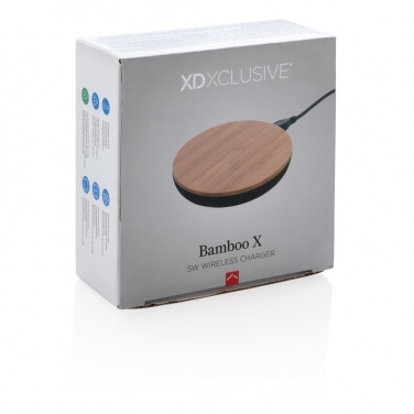 Logotrade korporatīvās dāvanas foto: Bamboo X 5W bezvadu lādētājs