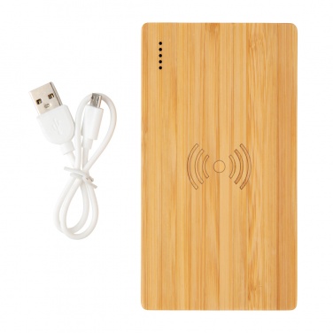 : Bambusa 4000 mAh bezvadu 5W Powerbank