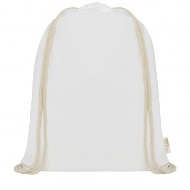 Логотрейд pекламные подарки картинка: Orissa 100 g/m² organic cotton drawstring bag 5L