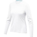 Ponoka long sleeve women's organic t-shirt, Белый