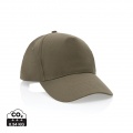 Кепка Impact 5 panel 190gr из переработанного хлопка с трассером AWARE™, зеленый