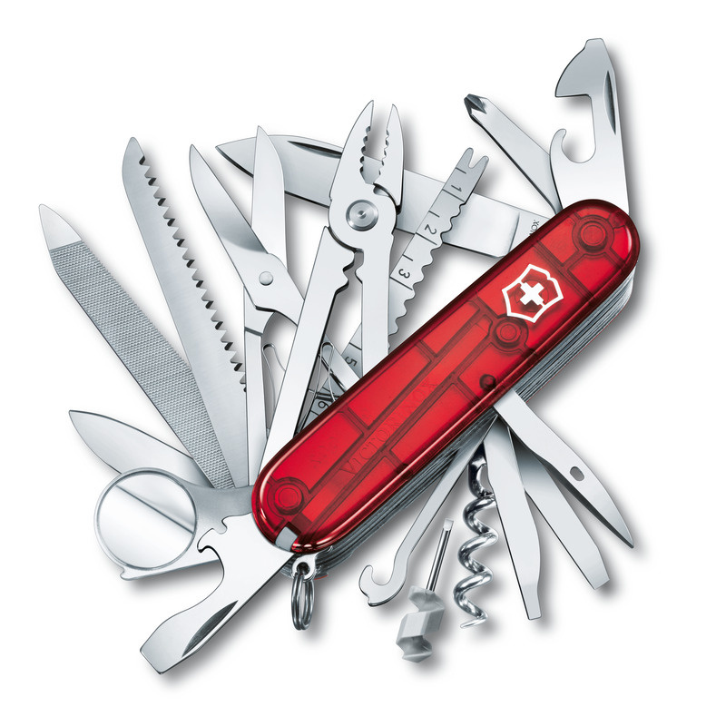 Логотрейд pекламные продукты картинка: Нож карманный SwissChampпрозрачный Victorinox