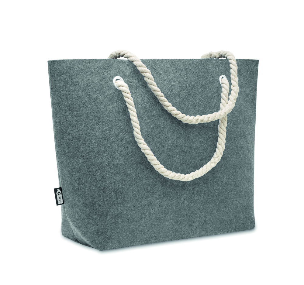 Логотрейд pекламные cувениры картинка: RPET felt beach bag