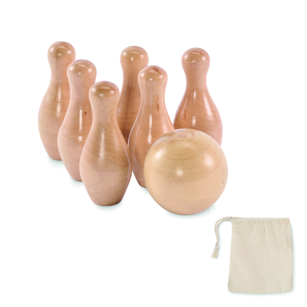 Лого трейд pекламные подарки фото: Mini pine wood bowling set