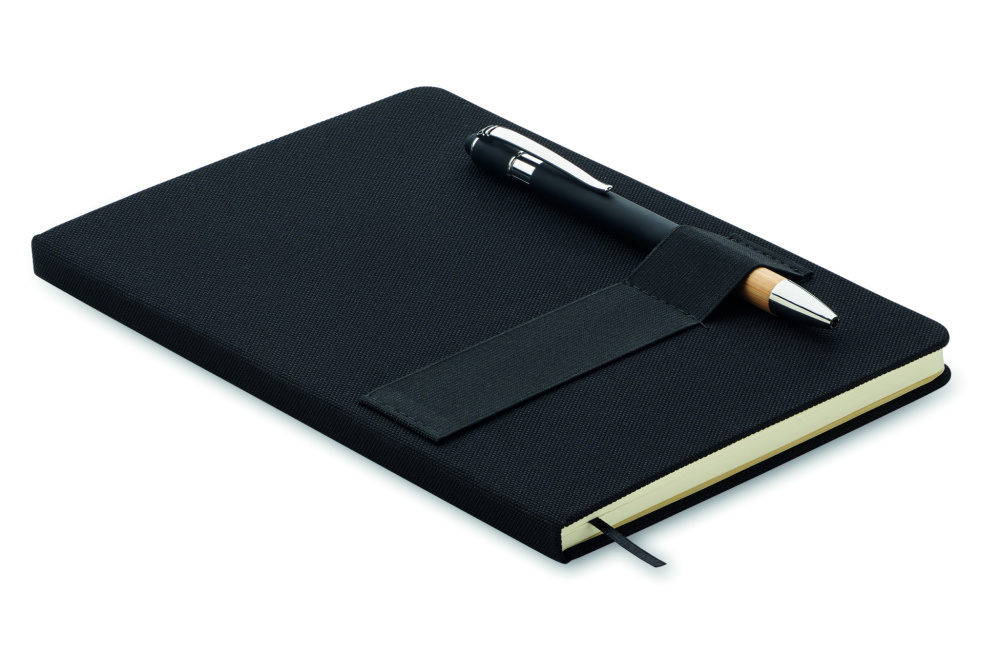 Логотрейд pекламные подарки картинка: A5 RPET notebook with pen