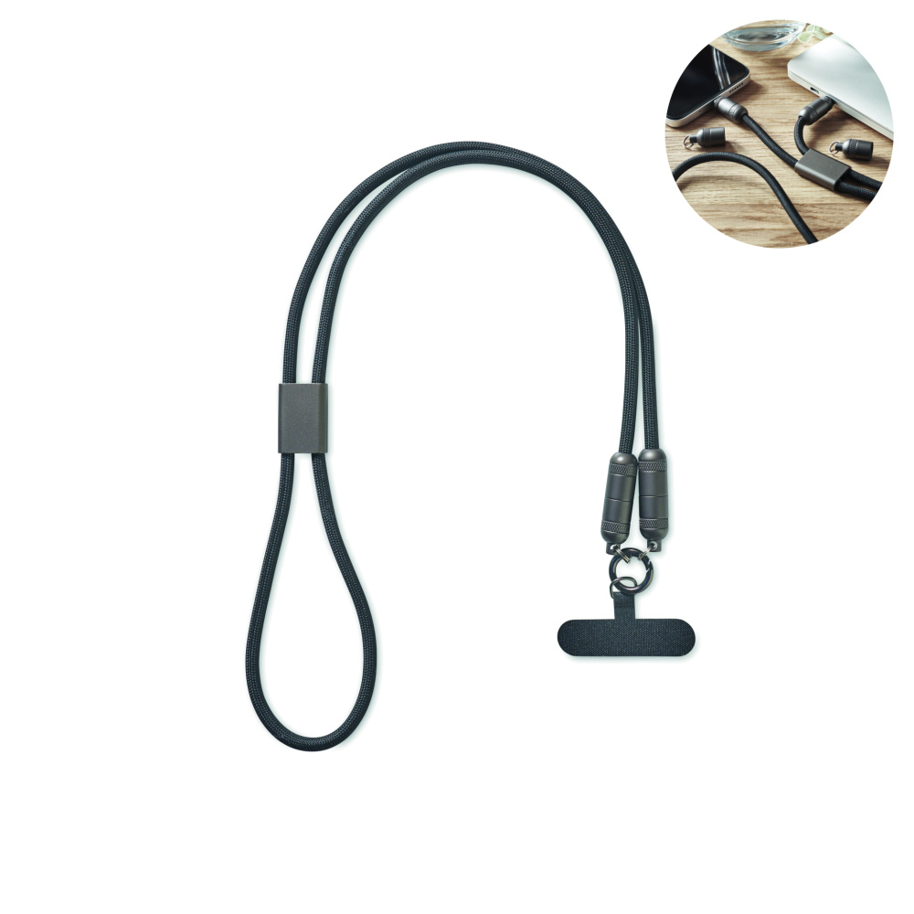 Логотрейд pекламные cувениры картинка: 60W phone holder lanyard cable