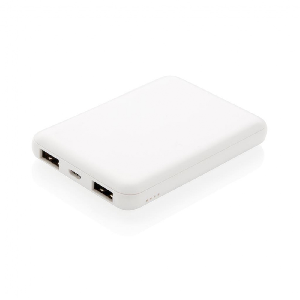 : High Density 5.000 mAh strömbank i fickformat, vit