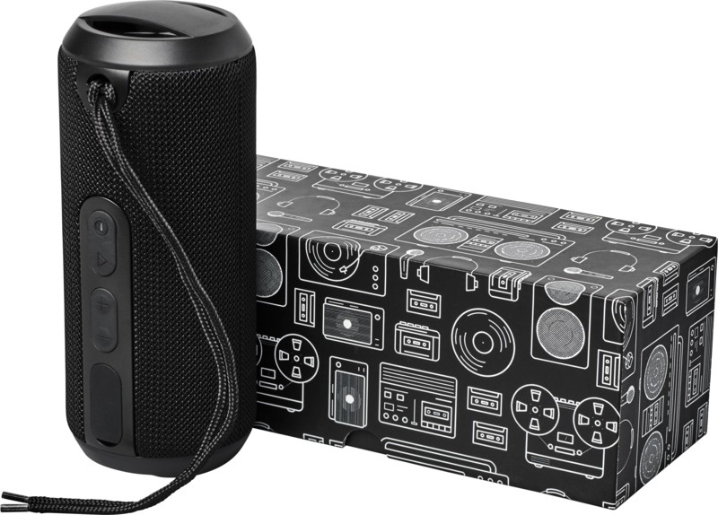 : Rugged Fabric vattentäta Bluetooth®-högtalare, svart