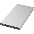 Plate 8 000 mAh powerbank i aluminium, Silver