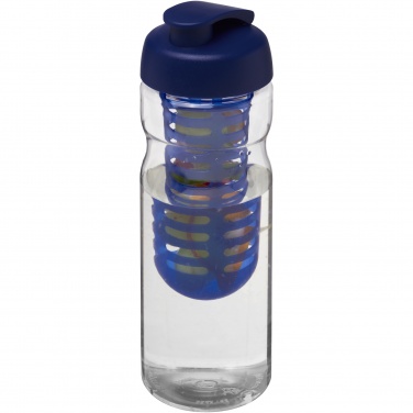 Logotrade kampanjprodukter bild: H2O Active® Base 650 ml sportflaska med uppfällbart lock och fruktbehållare