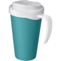 Americano® Grande 350 ml mugg med spillsäkert lock, Aqua blå/vit