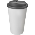 Americano® 350 ml mugg med spillsäkert lock, Vit/grå