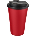 Americano® 350 ml mugg med spillsäkert lock, Röd / Solid svart