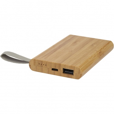 Logotrade presentreklam bild: Tulda 5000 mAh powerbank bambu