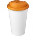 Americano® Eco 350 ml termosmugg av återvunnet material med spillsäkert lock, Orange / Vit