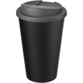 Americano® Eco 350 ml termosmugg av återvunnet material med spillsäkert lock, Grå / Solid svart