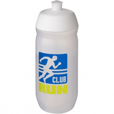 Logotrade reklamprodukter bild: HydroFlex™ Clear 500 ml klämbar sportflaska