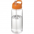 H2O Active® Octave Tritan™ 600 ml sportflaska med piplock, Transparent klar / Orange