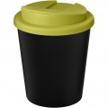 Americano® Espresso Eco 250 ml återvunnen termomugg med spillsäkert lock , Solid svart / Lime