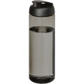 H2O Active® Eco Vibe 850 ml sportflaska med uppfällbart lock, Träkol / Solid svart