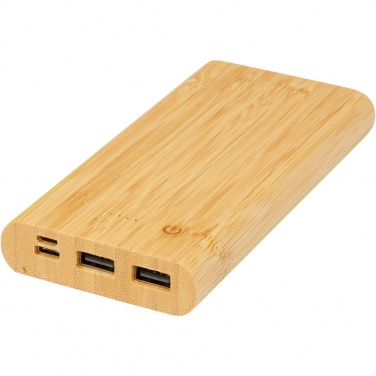 Logotrade profilreklam bild: Tulda 10,000 mAh powerbank i bambu