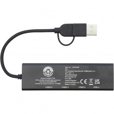 : Rise USB 2.0-hubb av RCS-återvunnen aluminium