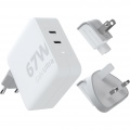 Xtorm XVC2067 GaN Ultra 67 W reseladdare med 100 W USB-C PD-kabel, Vit