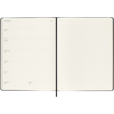 : Moleskine inbunden 12-månaders veckoplanerare XL